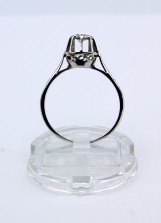 Anillo Oro Blanco 18kt Diamante Central