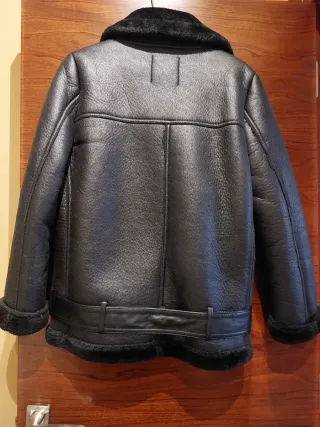 Chaqueta Zara Negra Piel Sintética