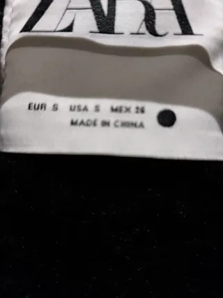 Chaqueta Zara Negra Piel Sintética