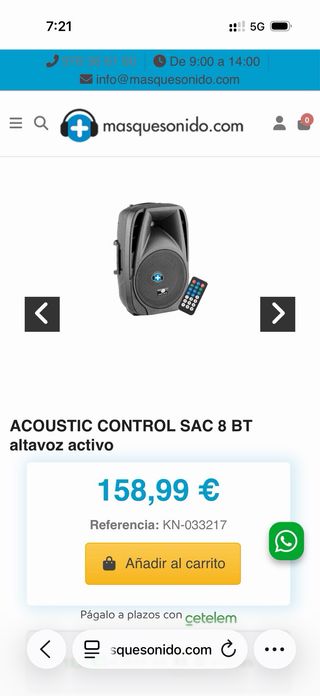 ALTAVOCES AUTOAMPLIFICADOS PRECIO POR UNIDAD