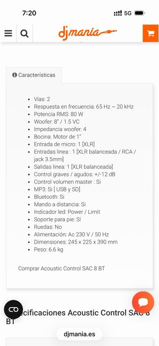 ALTAVOCES AUTOAMPLIFICADOS PRECIO POR UNIDAD