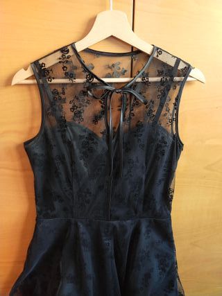 Vestido negro de tul de Voodoo Vixen talla L