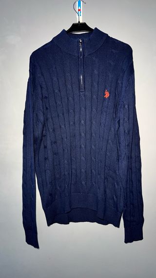 U.S. Polo Assn. Casaco Malha Azul Marinho