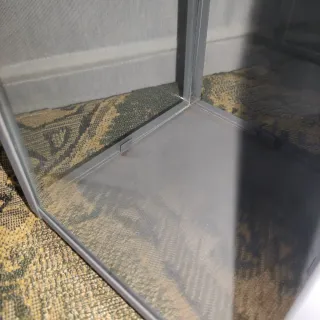 Conjunto 2 faroles cristal y metal gris