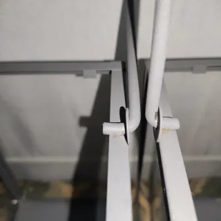 Conjunto 2 faroles cristal y metal gris