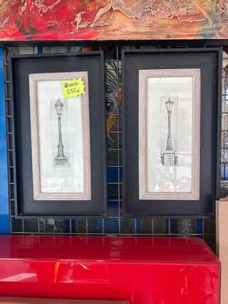 2 Cuadros Farola Vintage 150€