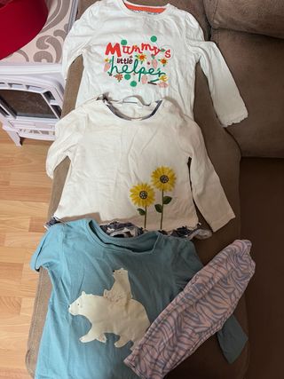 Lote 4 camisetas niña y 3 mallas