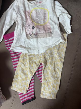 Lote 4 camisetas niña y 3 mallas