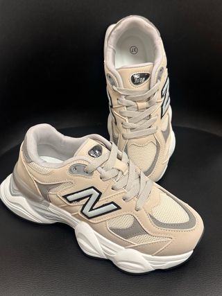 Zapatillas deportiva doble suela Gris, beige