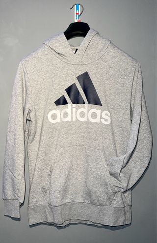 Casaco Adidas cinza com logo branco