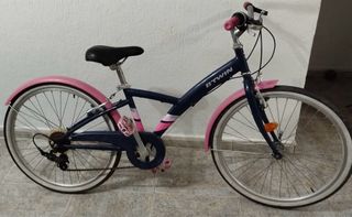 Bicicleta infantil niña rosa y azul