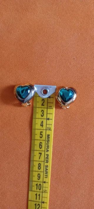 Orecchini vintage a cuore clip