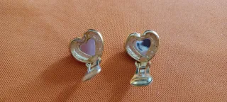 Orecchini vintage a cuore clip