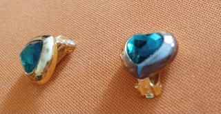 Orecchini vintage a cuore clip