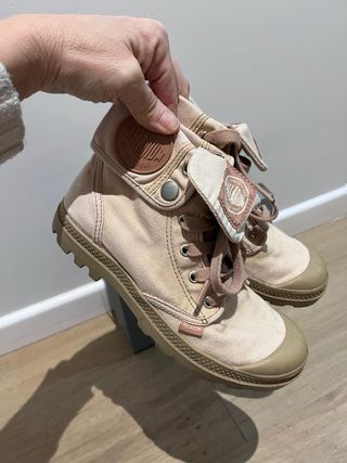 Botas Palladium Baggy Mujer T37 Beige/Rosa