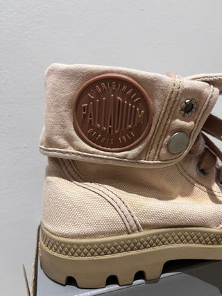 Botas Palladium Baggy Mujer T37 Beige/Rosa