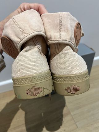 Botas Palladium Baggy Mujer T37 Beige/Rosa