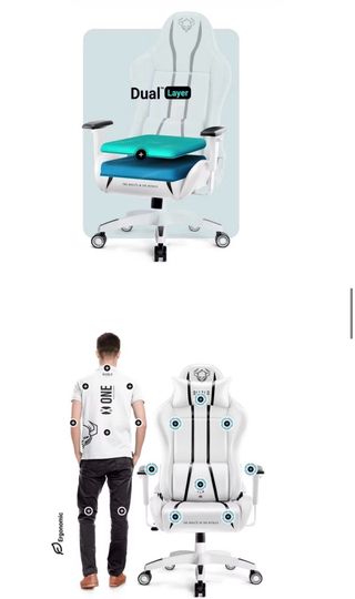 SILLA GAMING DIABLO X-ONE NEGRA Y BLANCA 2.0