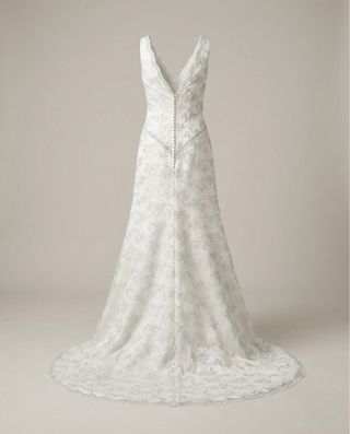 Vestido de Novia Lujo XXXL Plata y Blanco