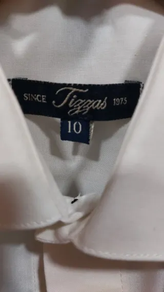 Traje de comunión niño blanco y azul