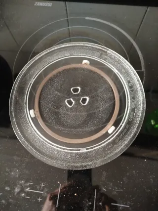 Plato de cristal microondas con rueda giratoria