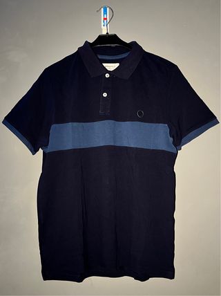 Polo Springfield azul com risca