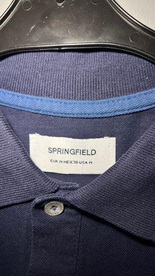 Polo Springfield azul com risca