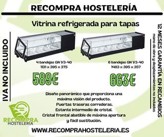 Vitrina Refrigerada Tapas Nueva 4/6 Bandejas