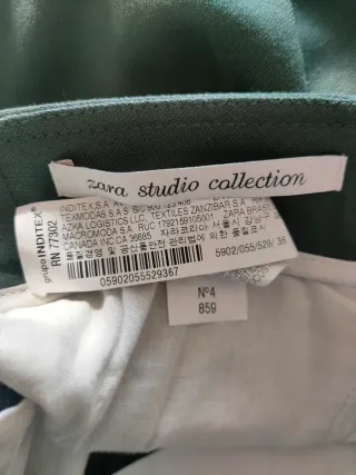 Pantalón lana, Zara Studio con cinturón