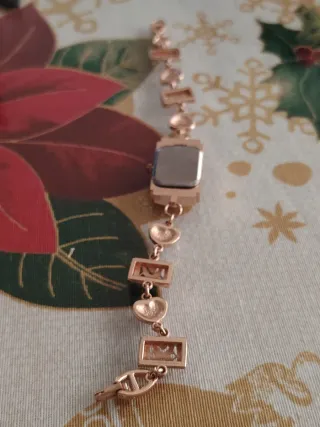 Reloj PARPOR Cuarzo Mujer color oro rosa y Blanco