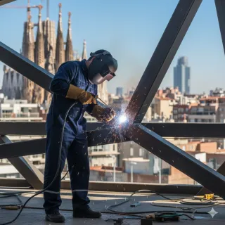Soldador herrero con 20 años de experiencia