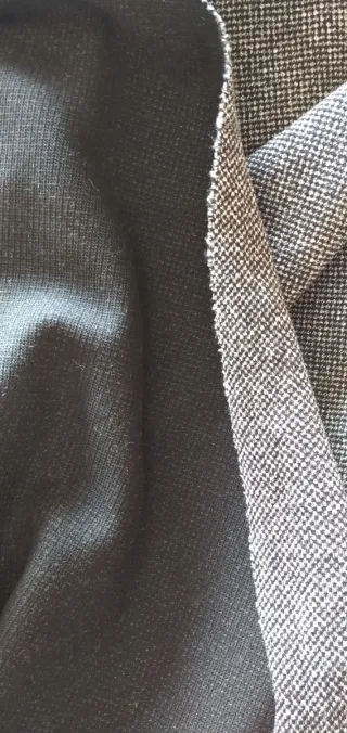 Tela gris y blanca de confección 2m