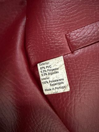 Puff Granate Piel Sintética