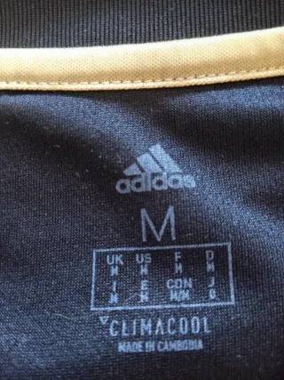 Camiseta Real Madrid Adidas Negra Talla M