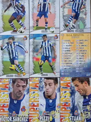 RCD Español Fichas Quiz Liga 2014. Mundicromo