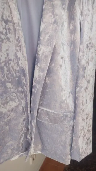 Casaco de Veludo Primark Cinza Tamanho S