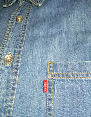 Camisa Levis Hombre Vaquera Azul
