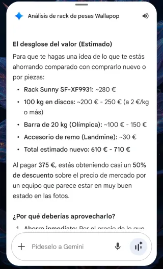 Rack de pesas Sunny SF-XF9931 + Barra y Discos