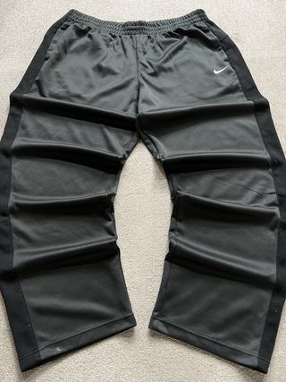 Pantalón Ancho de Chándal Nike Gris y Negro