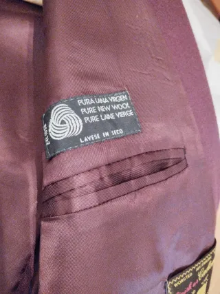 Americana lana virgen hombre