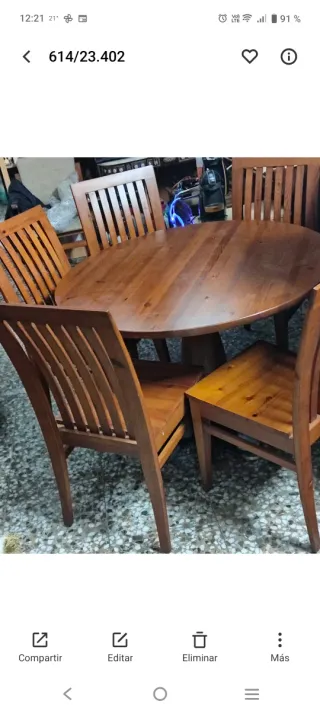 Mesa de comedor con 5 sillas
