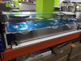 Vitrina caliente baño maría 4/5 cubetas