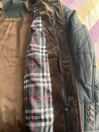 Abrigo acolchado hombre gris