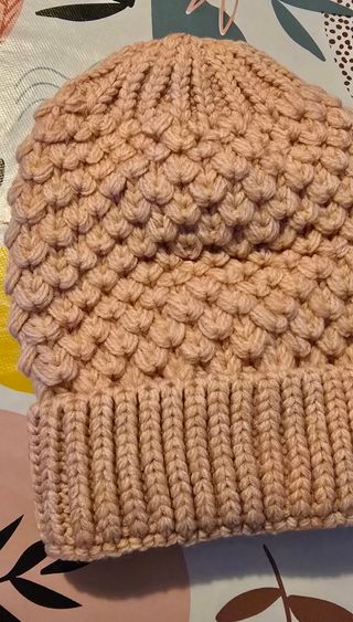 Cuffia invernale donna color pesca