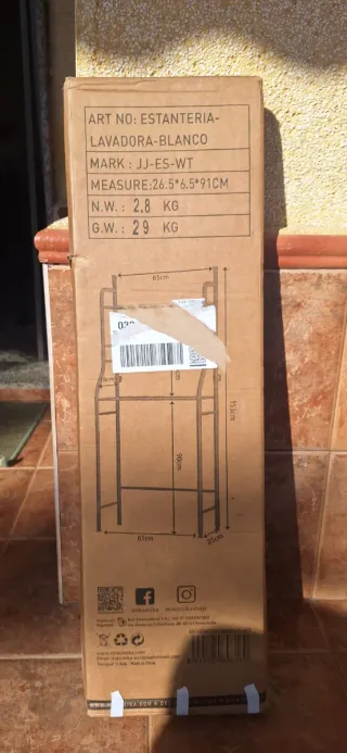 Scaffale multiuso per lavatrice/bagno