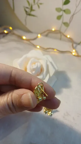 Pendientes Vintage Oro 18k con Esmeralda