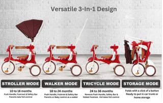 Triciclo iimo 3 en 1 plegable