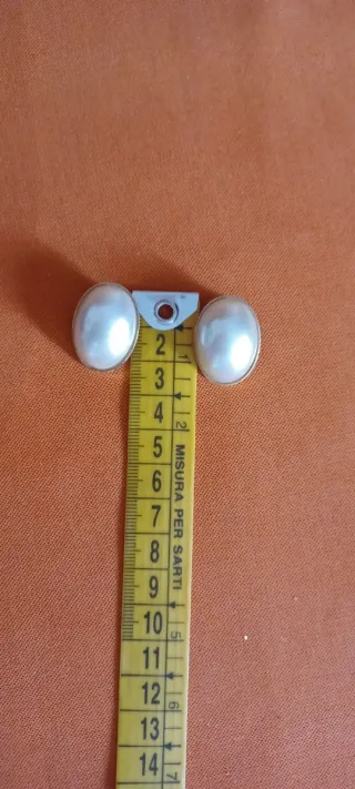 Orecchini vintage clip, tipo perla