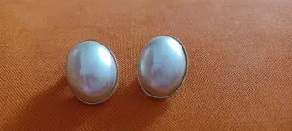 Orecchini vintage clip, tipo perla