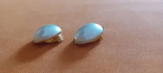Orecchini vintage clip, tipo perla